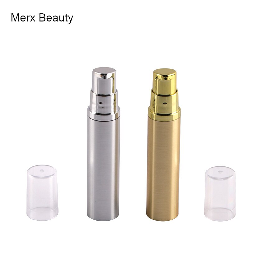 5ml 10ml    μ     Ʃ  ǹ  Ѳ (100pcs) MERX BEAUTY/5ml 10ml Empty Refillable Airless Lotion Pump serum Travel Bottle Tube Gold